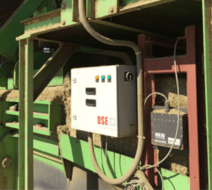 Inline moisture control in Alfalfa bales